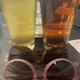 Two fabulous local beers on a hot day! Happy Hour began at 2pm on Labor Day Sunday!