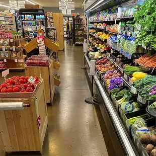 Fully stocked health food/grocery store.