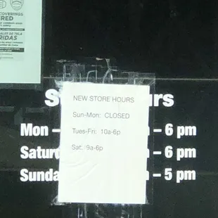 Closed Sunday and Monday