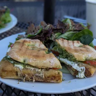 a sandwich and salad