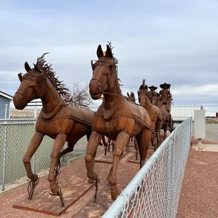 Sculptures as you enter the camp ground.