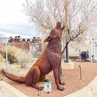 Lots of metal art work.