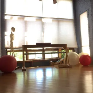 Gorgeous windows in the studio with props