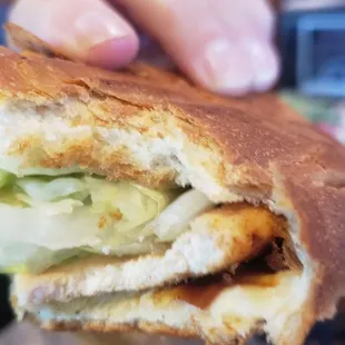 Chicken sandwich ..paper thin slice of chicken $12.50....seriously???