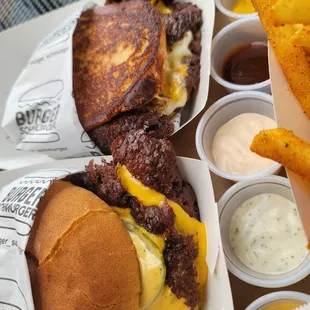 The Schmurger &amp; The Maverick burgers