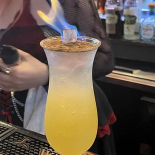 Awesome fun flaming cocktail!