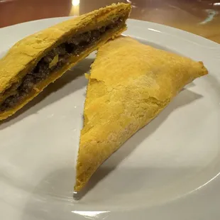 Beef Patty!!!! So good, spicy like I like it.