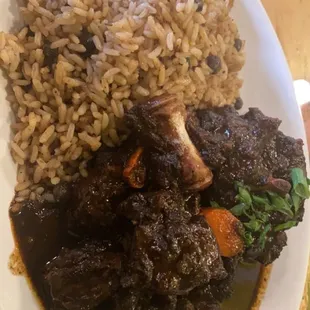 Ox Tails Rice and Peas