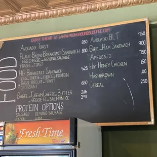 Food menu