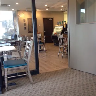 Looking onto the counter