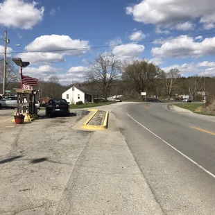 a view of an empty street