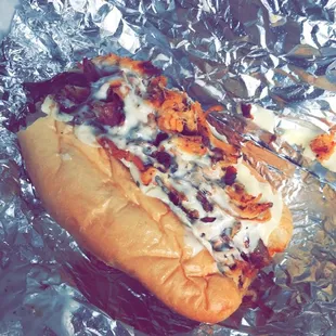 This is a plain chicken bacon ranch sandwich at high Grove grocery and dinner.