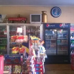 the inside of the store