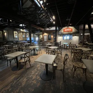 Seating area where the bands play