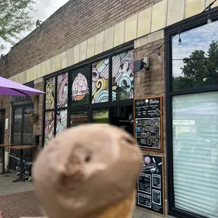 Chocolate ice cream cone