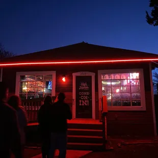 Entry to indoor seating area