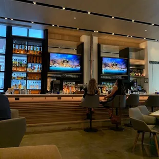 Great hotel bar, good sounds,  but weird retro movies!