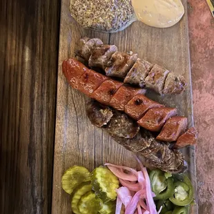 Sausage Platter - Rabbit, Andouille, &amp; Bison! TO DIE FOR