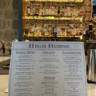 Great menu