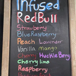 Flavored redbulls