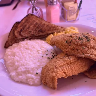 Catfish Eggs & Grits