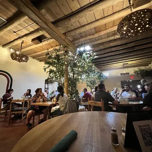 Inside from corner booth