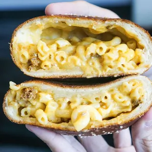 Stuffed Pretzel Bun Sandwiches