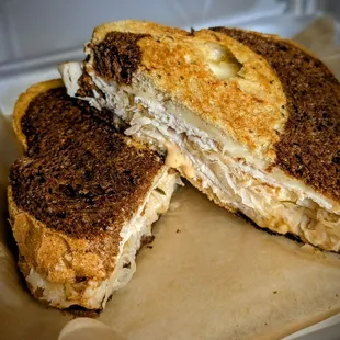 Turkey Ruben sandwich. So. Good.