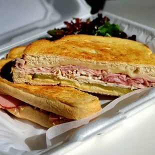 LITTLE HAVANA $11.95 Turkey, Ham, Mustard, Dill Pickles &amp; Swiss on Sourdough