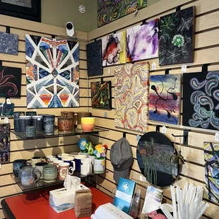 a variety of art and craft items