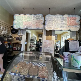 Food menu and treats case