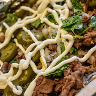 a plate of meat and vegetables