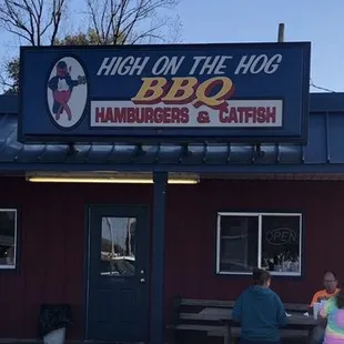 people standing outside