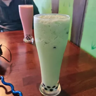 Honeydew Boba tea