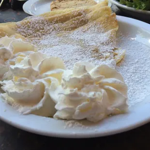 Lemon crepe - topped w/ fresh whipped cream