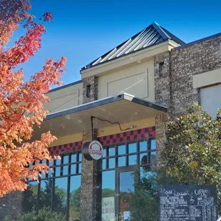 the outside of the building