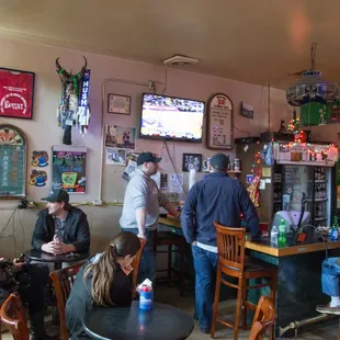 customers at the bar