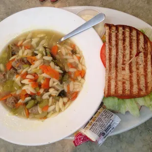 Wedding soup and 1/2 club sandwich for lunch