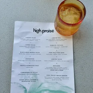 Food menu
