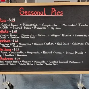 Menu board