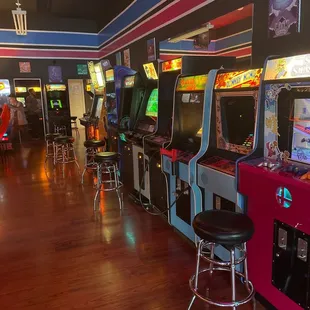 One side of the front of the arcade