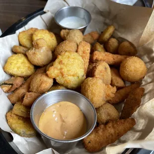 Mixed goodness appetizer. Yum!!