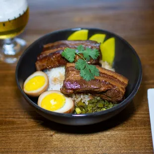 Jumbo Slice Braised Pork Belly Rice Bowl