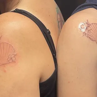 Matching tattoos with my niece. Lele helped create these for us