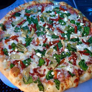 Veggie Lover, served by the slice