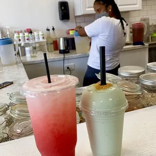 Ohio State Mega Tea and Blueberry Muffin Protein Shake