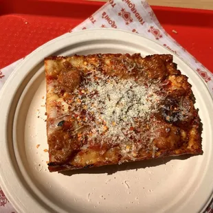 Sausage and pepper pizza from Tenderoni's