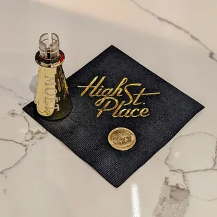 high street place on a napkin