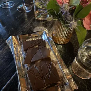 Coffee infused milk chocolate bar