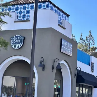 the front of the building